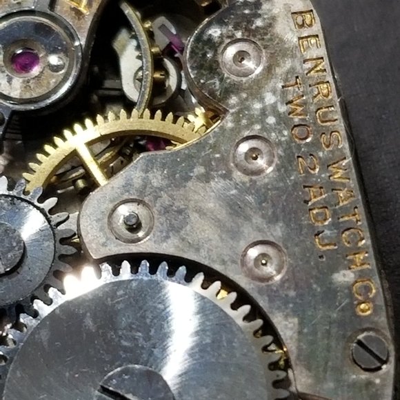 Antique Benrus 6 Jewels Lady's Watch Mechanical Art Deco WORKING ART DECO DESIGN - Picture 7 of 8